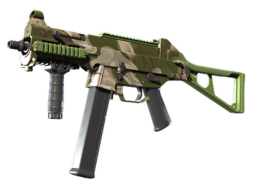 UMP-45 | Green Swirl (Minimal Wear)